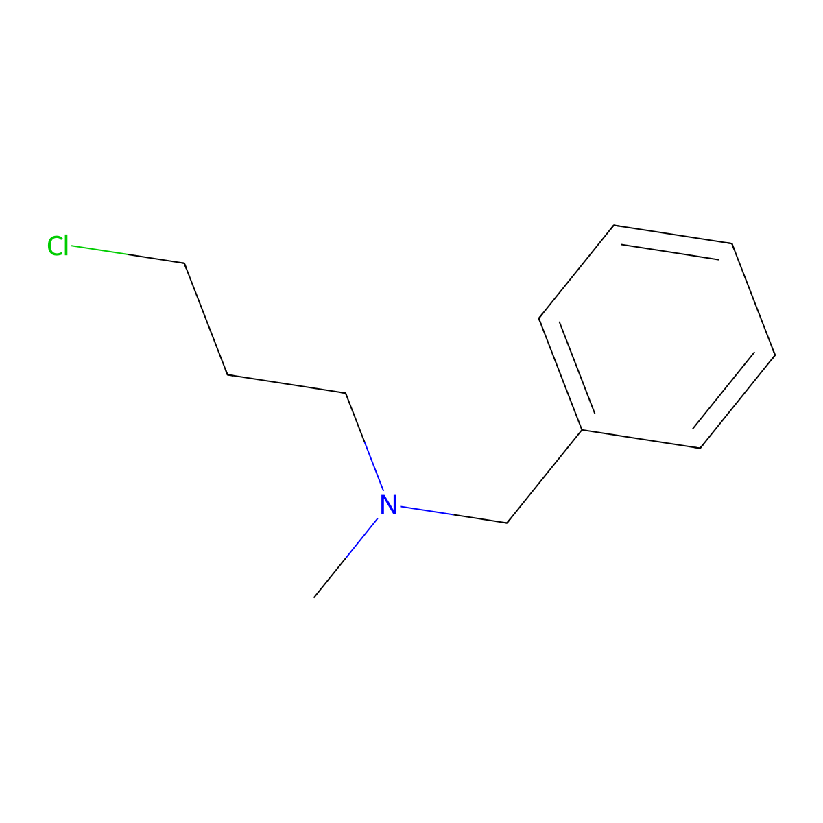 N-benzyl-3-chloro-N-methylpropan-1-amine molecular structure, CAS 3161-52-2