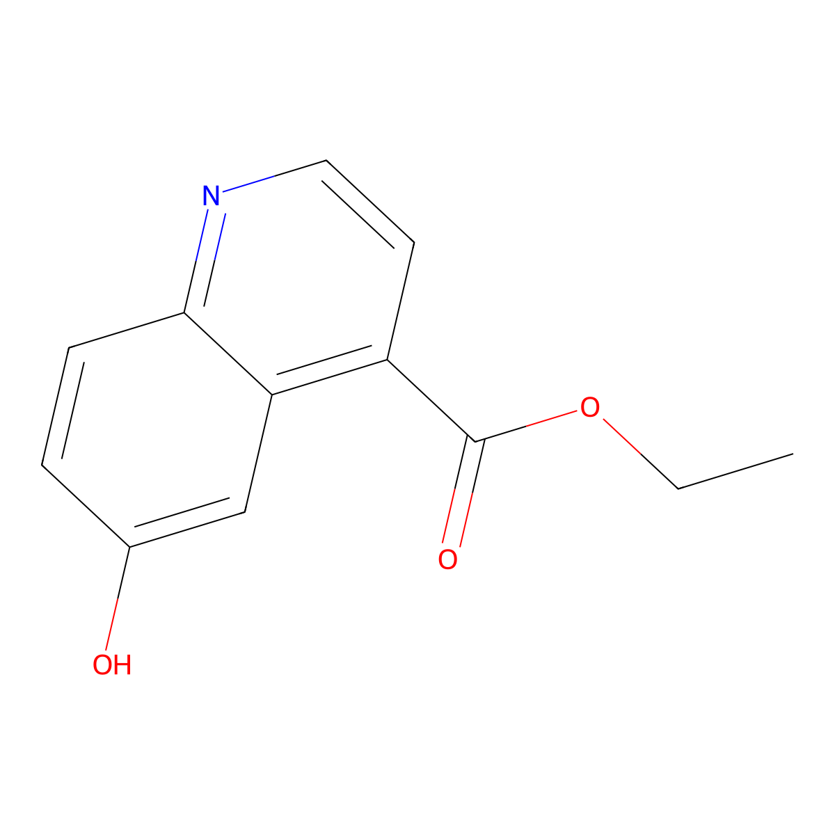 Ethyl 6-hydroxyquinoline-4-carboxylate molecular structure, CAS 31610-09-0