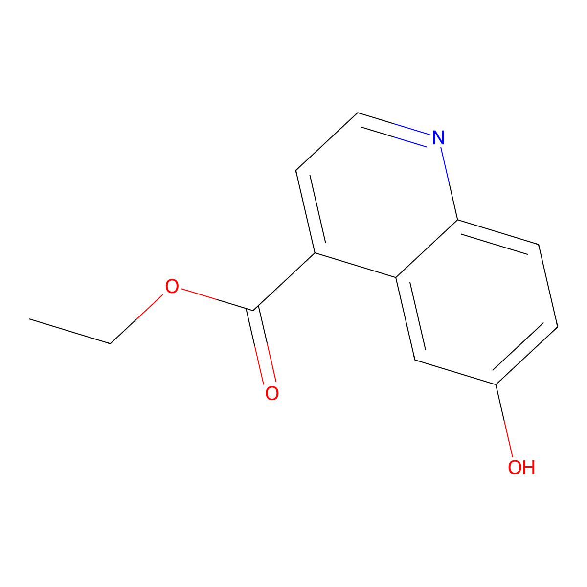 Ethyl 6-hydroxyquinoline-4-carboxylate molecular structure, CAS 31610-09-0