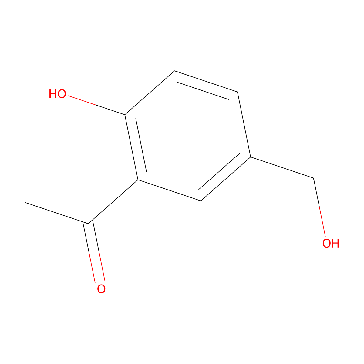 1-(2-Hydroxy-5-(hydroxymethyl)phenyl)ethanone molecular structure, CAS 31611-90-2