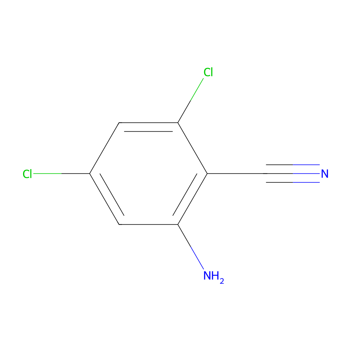 2-Amino-4,6-dichlorobenzonitrile molecular structure, CAS 316121-89-8