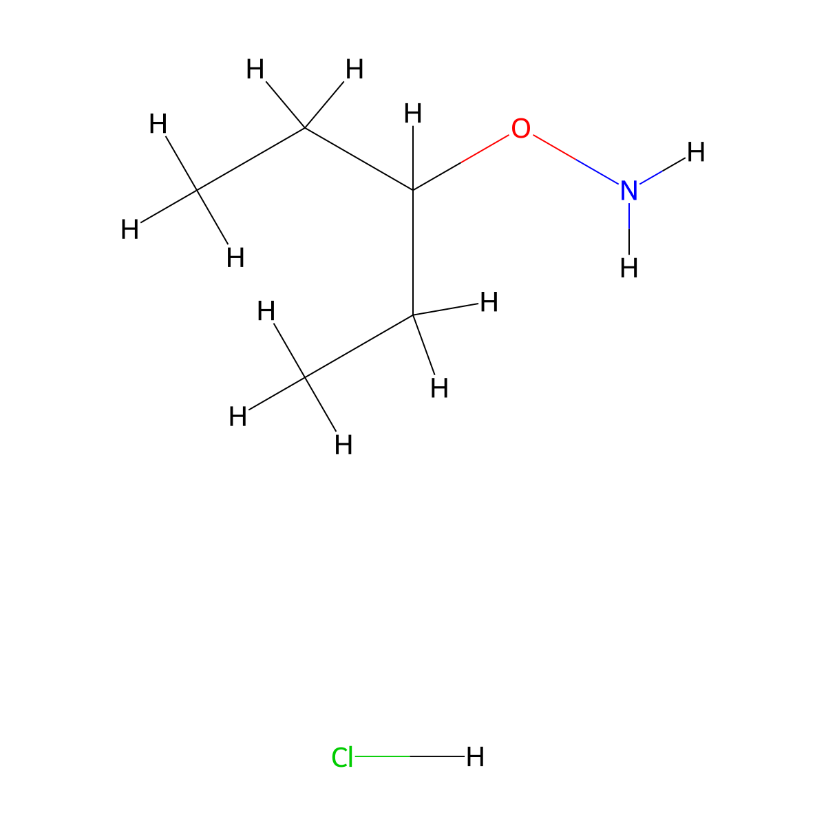 O-(pentan-3-yl)hydroxylamine hydrochloride molecular structure, CAS 316123-87-2