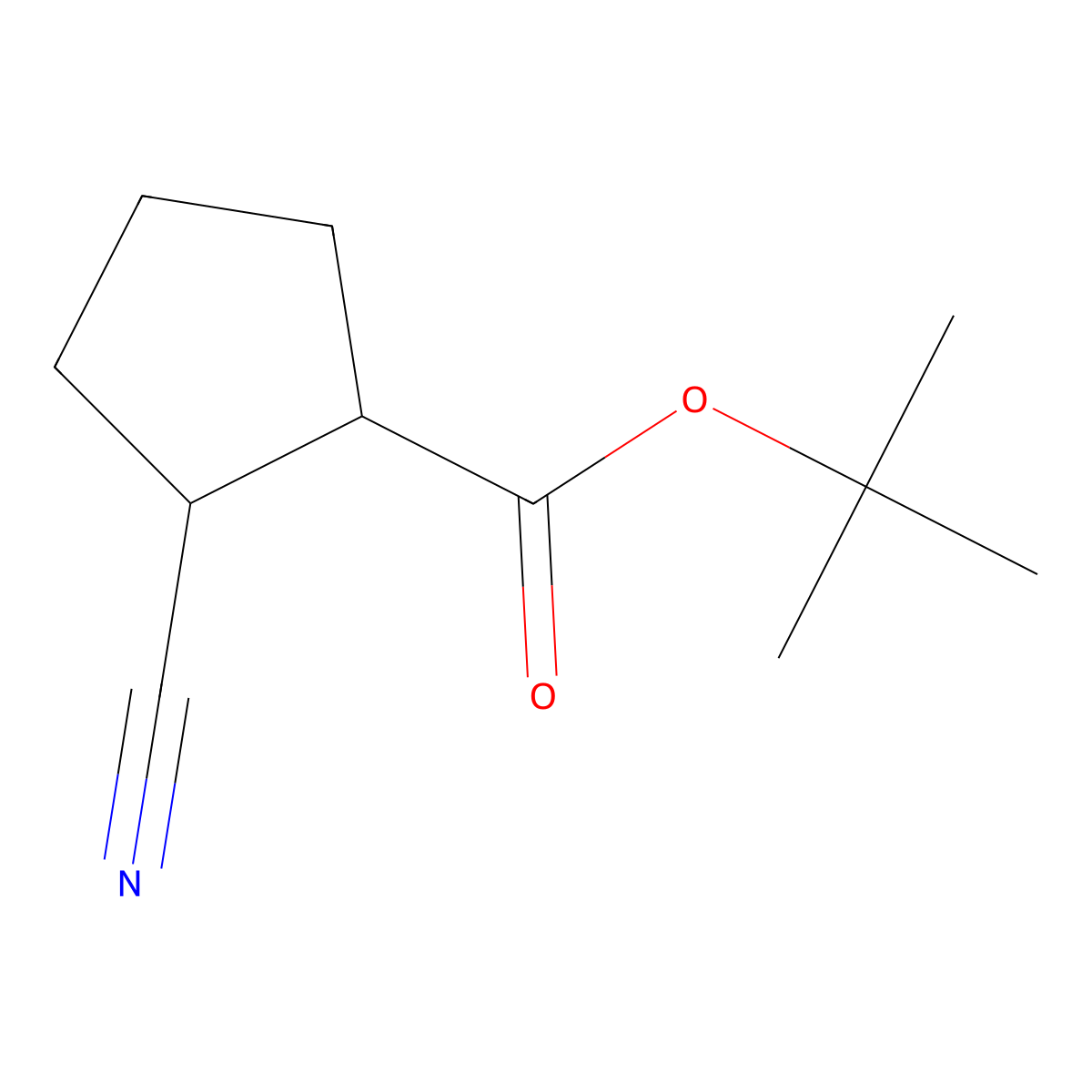 Tert-butyl 2-cyanocyclopentanecarboxylate molecular structure, CAS 316124-23-9