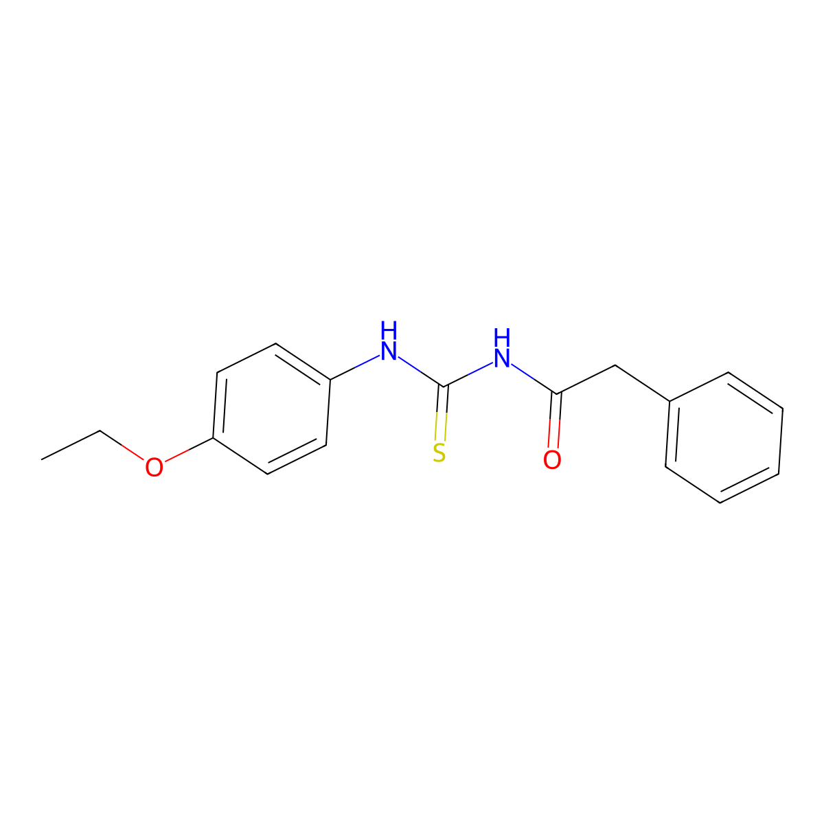 N-[(4-ethoxyphenyl)carbamothioyl]-2-phenylacetamide molecular structure, CAS 316125-42-5