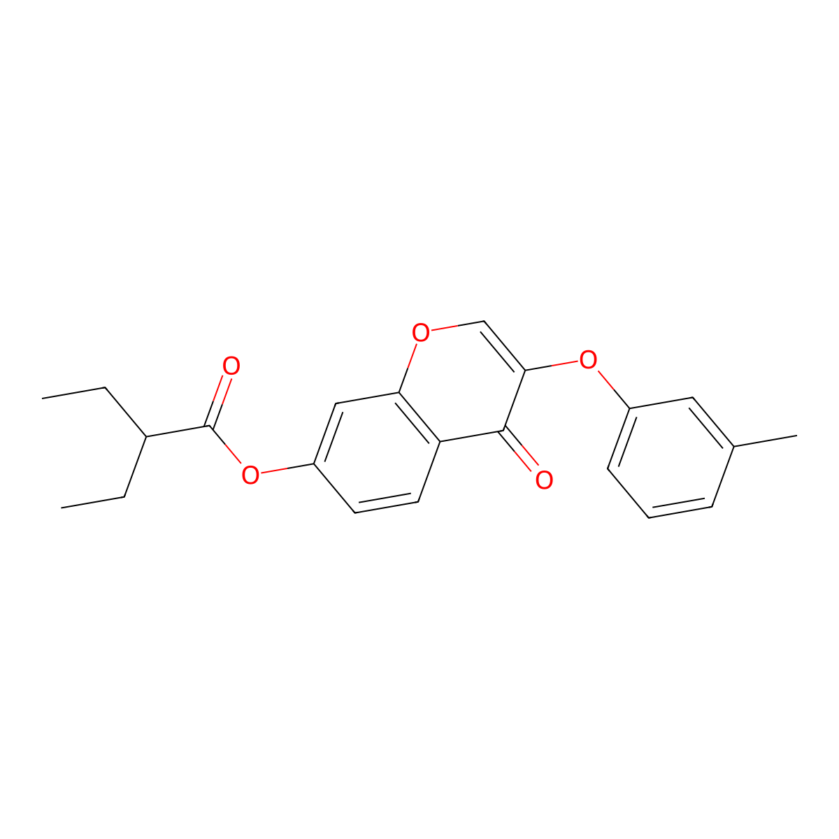 3-(3-methylphenoxy)-4-oxo-4H-chromen-7-yl 2-ethylbutanoate molecular structure, CAS 316125-82-3