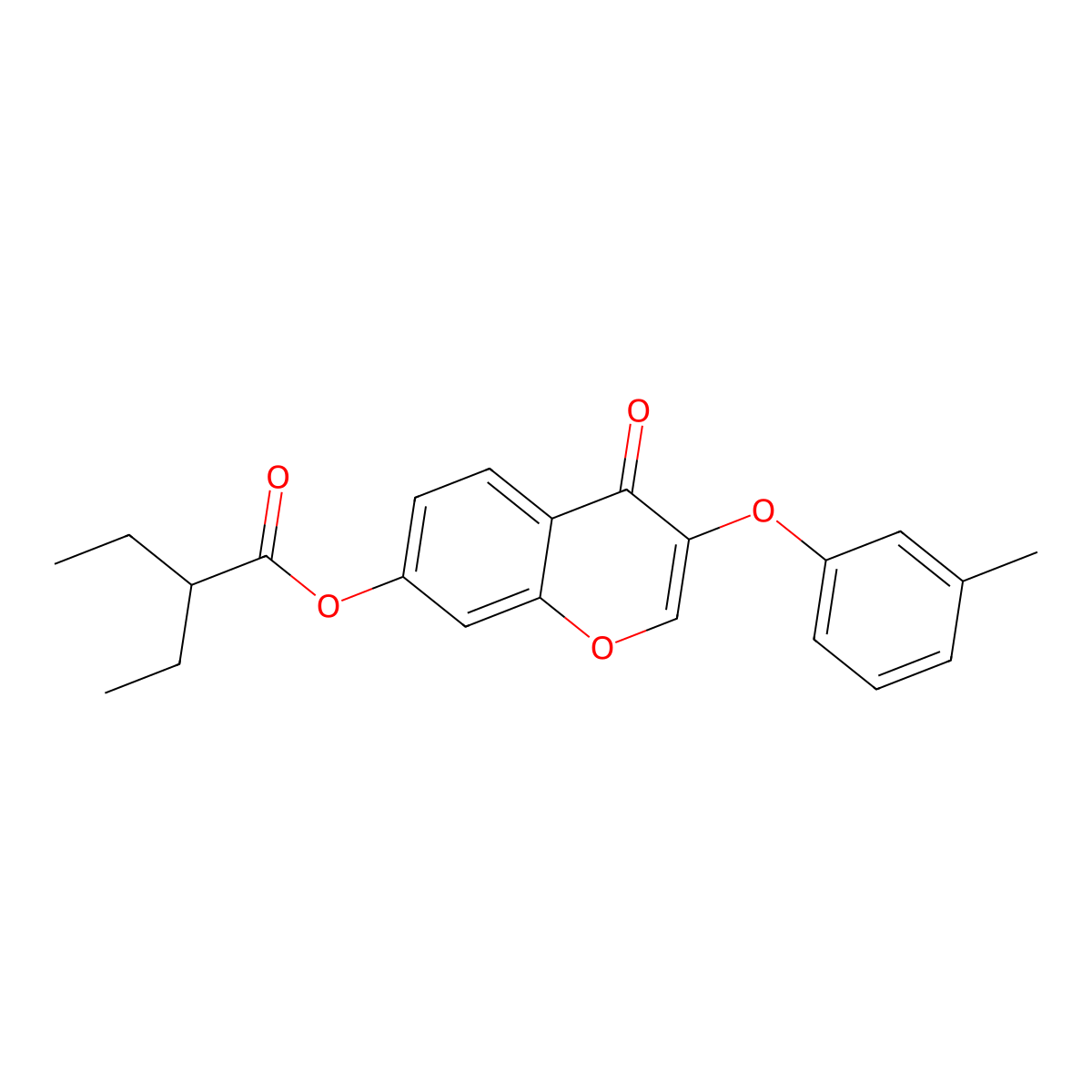 3-(3-methylphenoxy)-4-oxo-4H-chromen-7-yl 2-ethylbutanoate molecular structure, CAS 316125-82-3