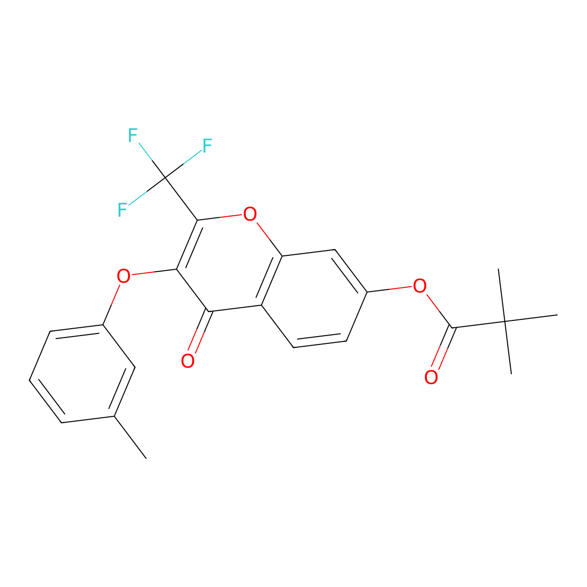 [3-(3-Methylphenoxy)-4-oxo-2-(trifluoromethyl)chromen-7-yl] 2,2-dimethylpropanoate molecular structure, CAS 316125-84-5