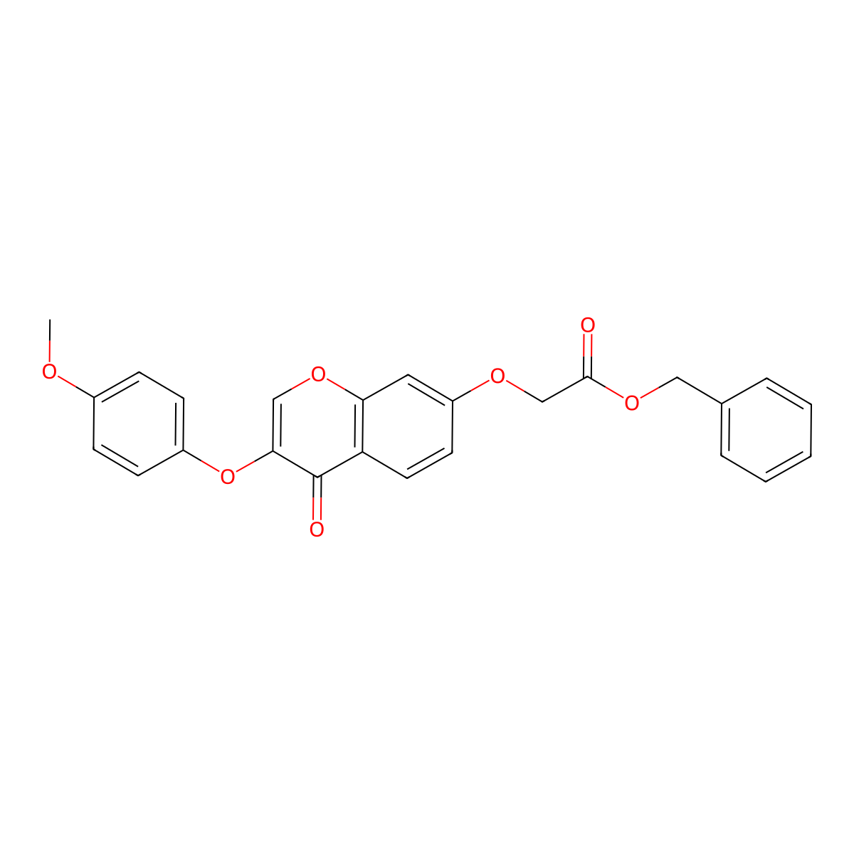 benzyl {[3-(4-methoxyphenoxy)-4-oxo-4H-chromen-7-yl]oxy}acetate molecular structure, CAS 316126-24-6