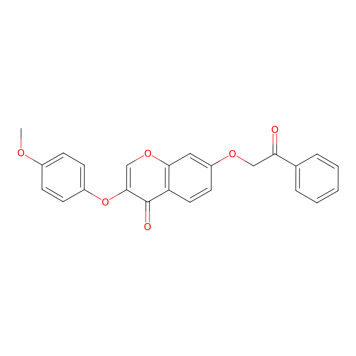3-(4-methoxyphenoxy)-7-(2-oxo-2-phenylethoxy)-4H-chromen-4-one molecular structure, CAS 316126-29-1