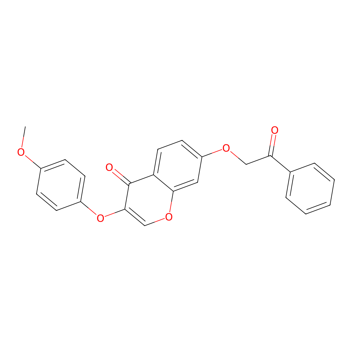 3-(4-methoxyphenoxy)-7-(2-oxo-2-phenylethoxy)-4H-chromen-4-one molecular structure, CAS 316126-29-1