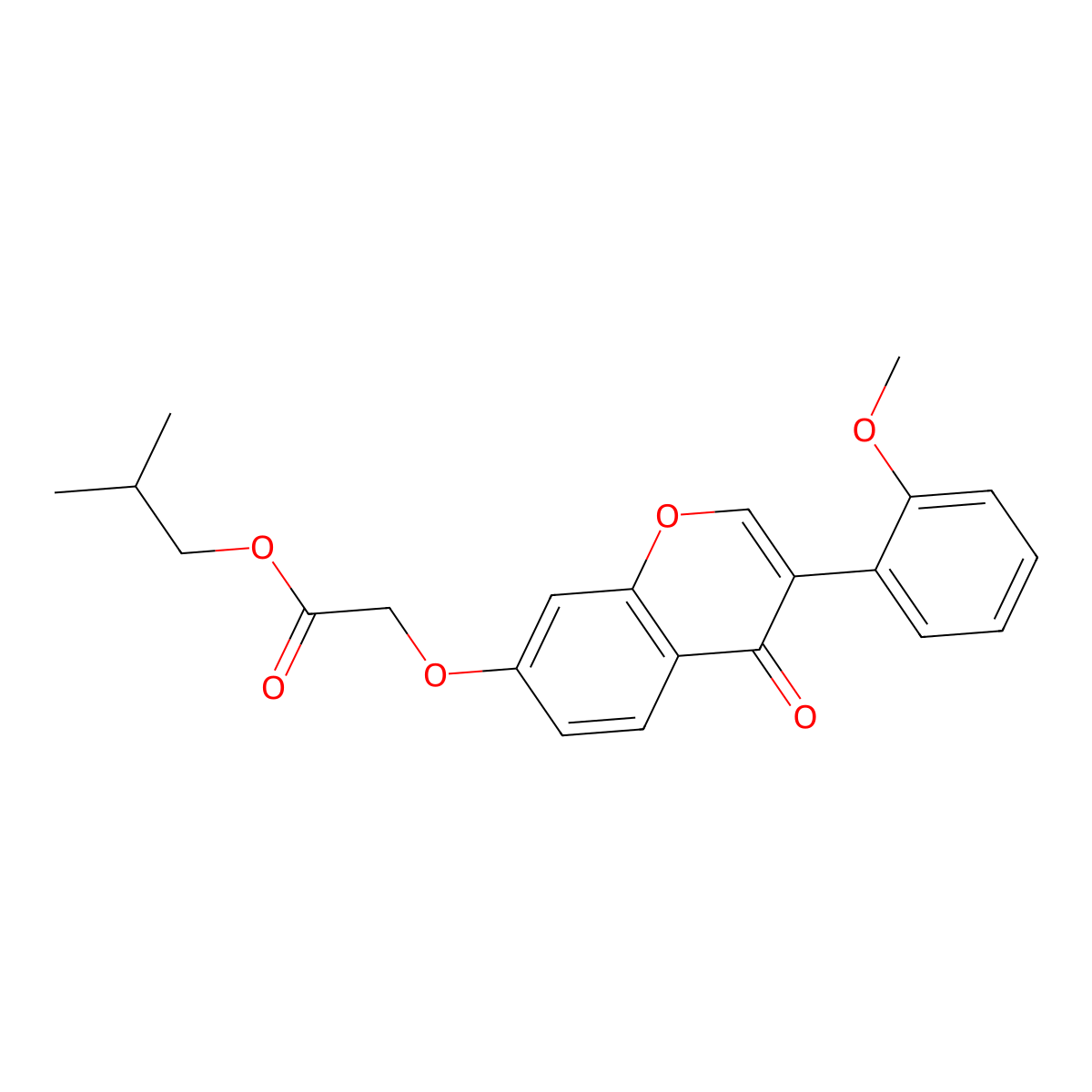 isobutyl 2-((3-(2-methoxyphenyl)-4-oxo-4H-chromen-7-yl)oxy)acetate molecular structure, CAS 316127-03-4