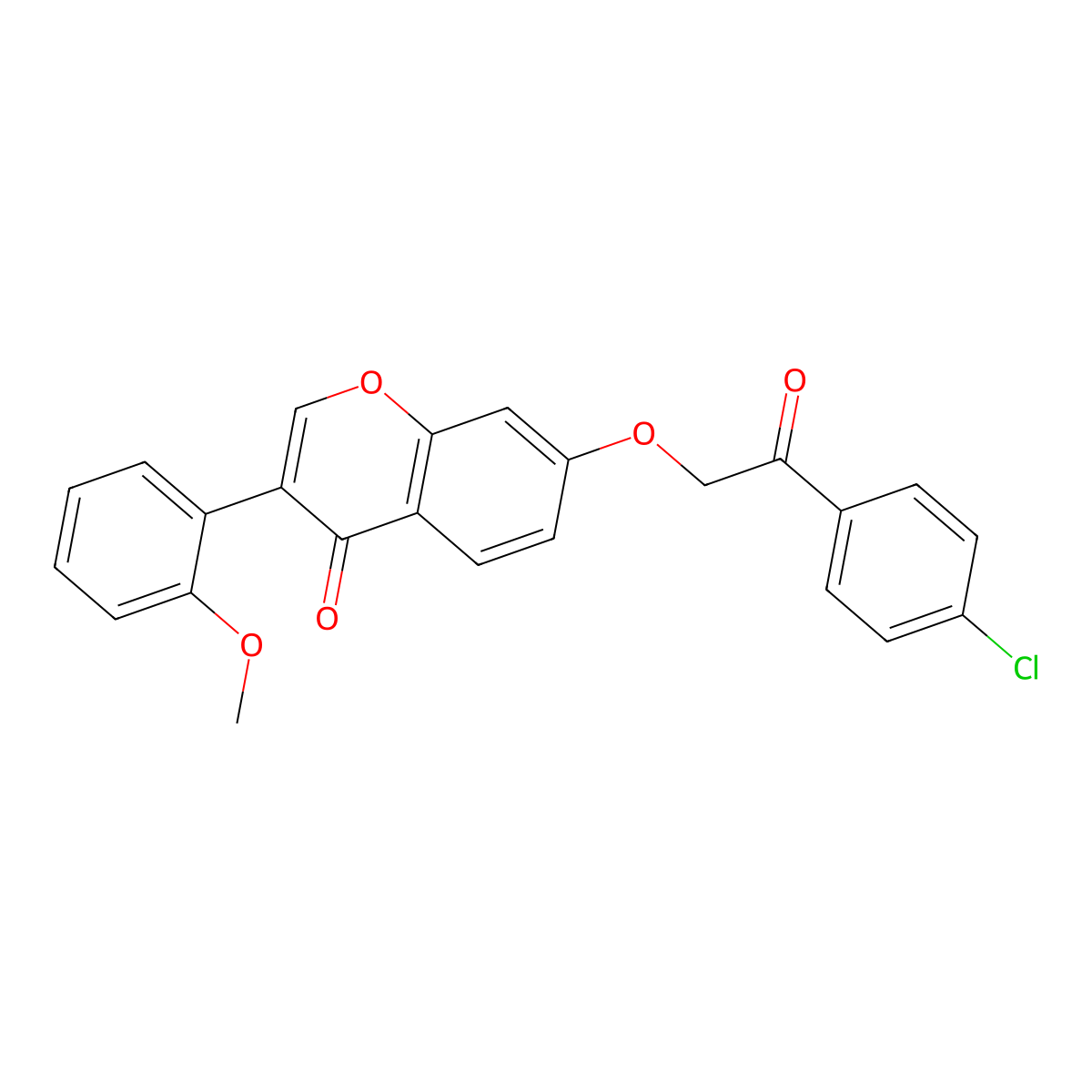 7-[2-(4-Chlorophenyl)-2-oxoethoxy]-3-(2-methoxyphenyl)chromen-4-one molecular structure, CAS 316127-06-7