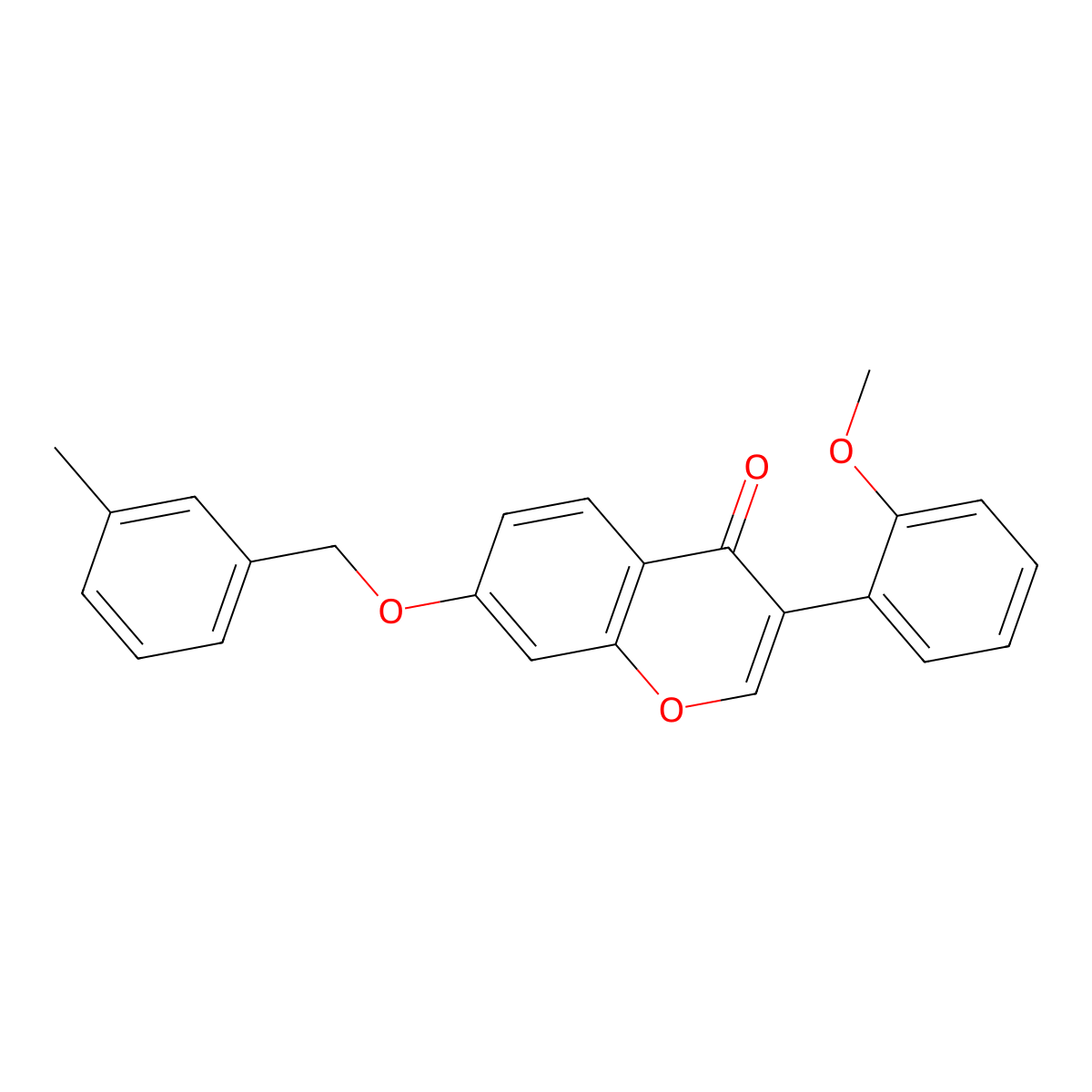 3-(2-Methoxyphenyl)-7-[(3-methylphenyl)methoxy]chromen-4-one molecular structure, CAS 316127-07-8