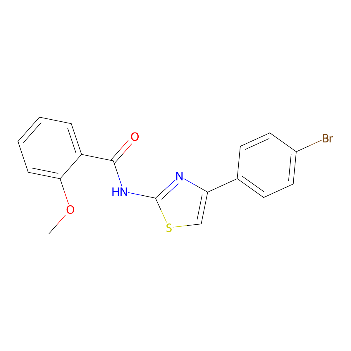 N-[4-(4-bromophenyl)-1,3-thiazol-2-yl]-2-methoxybenzamide molecular structure, CAS 316127-94-3