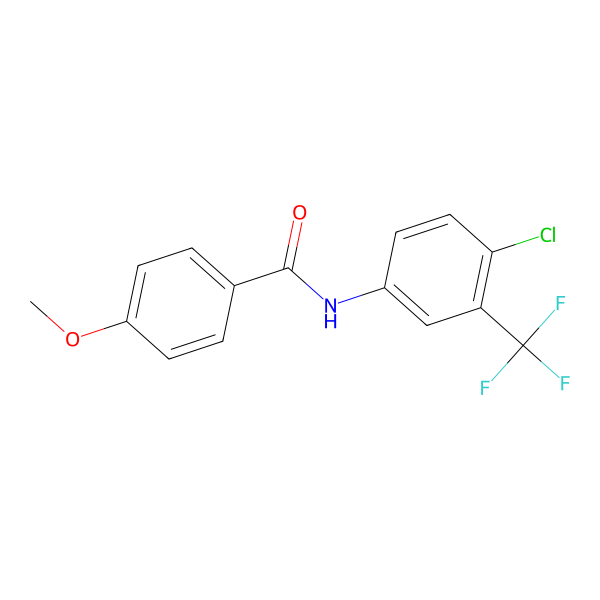 N-[4-chloro-3-(trifluoromethyl)phenyl]-4-methoxybenzamide molecular structure, CAS 316128-14-0