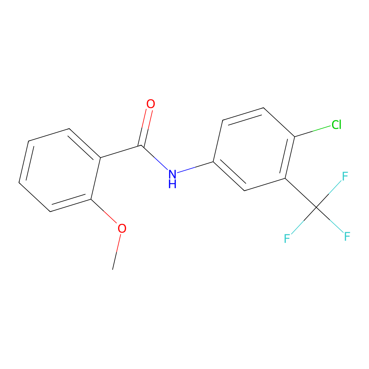 N-[4-chloro-3-(trifluoromethyl)phenyl]-2-methoxybenzamide molecular structure, CAS 316128-15-1