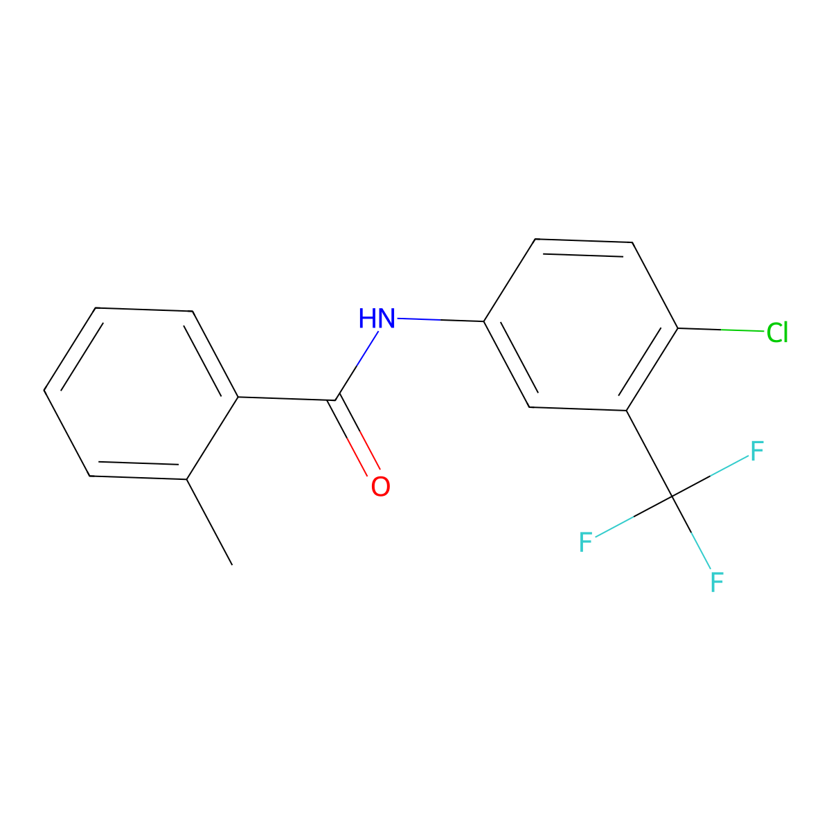 N-[4-chloro-3-(trifluoromethyl)phenyl]-2-methylbenzamide molecular structure, CAS 316128-18-4