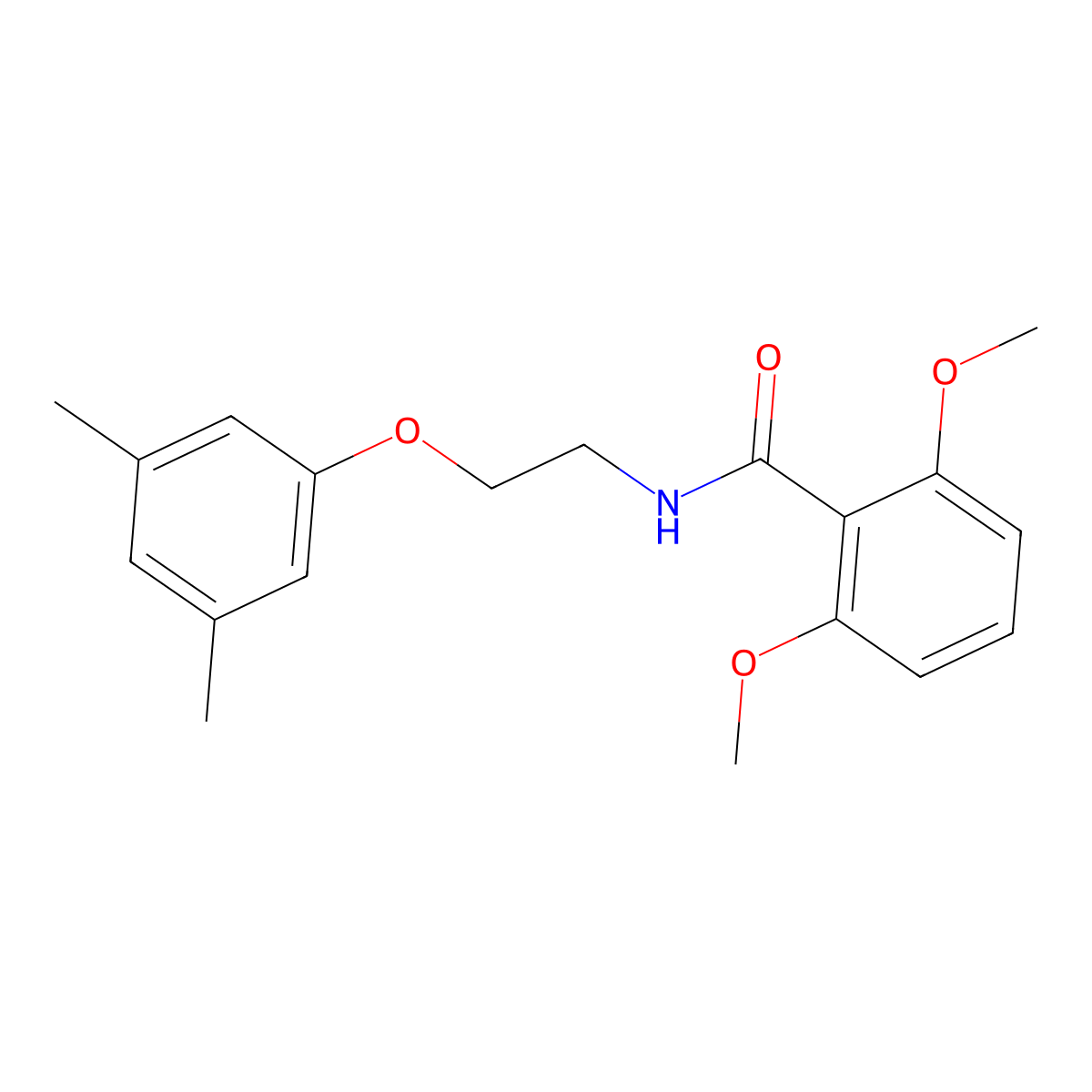 N-[2-(3,5-dimethylphenoxy)ethyl]-2,6-dimethoxybenzamide molecular structure, CAS 316128-83-3