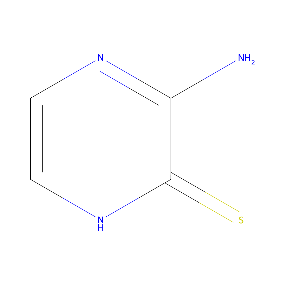 3-Aminopyrazine-2(1H)-thione molecular structure, CAS 31613-87-3