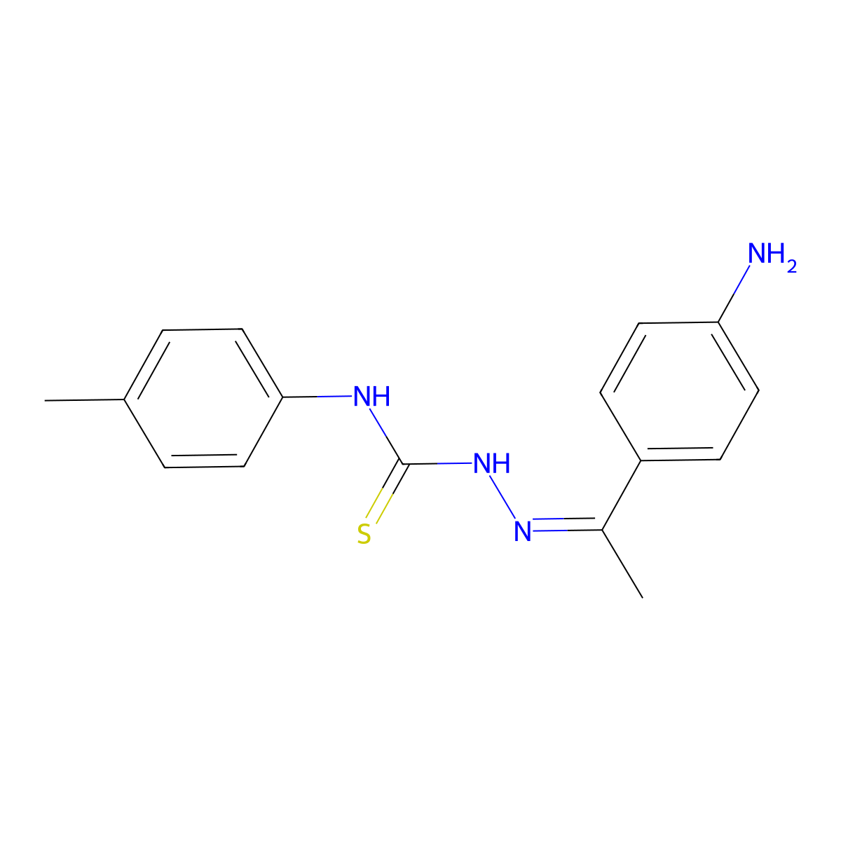 1-[1-(4-Aminophenyl)ethylideneamino]-3-(4-methylphenyl)thiourea molecular structure, CAS 316130-15-1