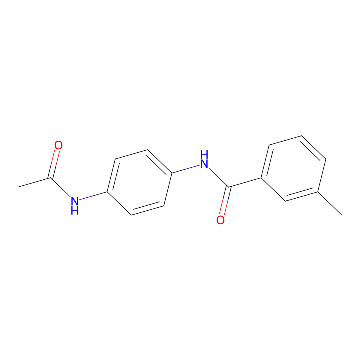 N-[4-(acetylamino)phenyl]-3-methylbenzamide molecular structure, CAS 316130-72-0