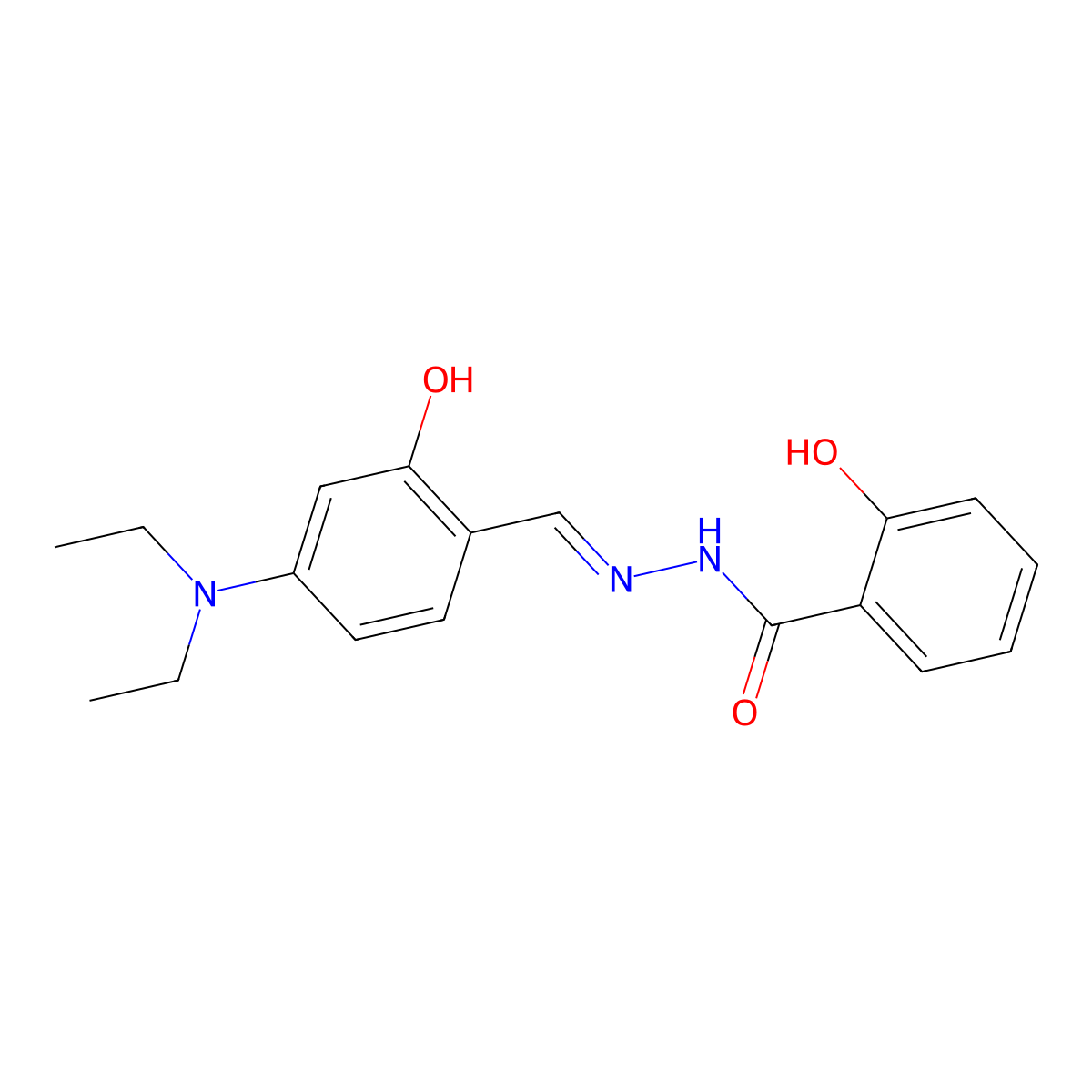 N'-[4-(diethylamino)-2-hydroxybenzylidene]-2-hydroxybenzohydrazide molecular structure, CAS 316130-82-2