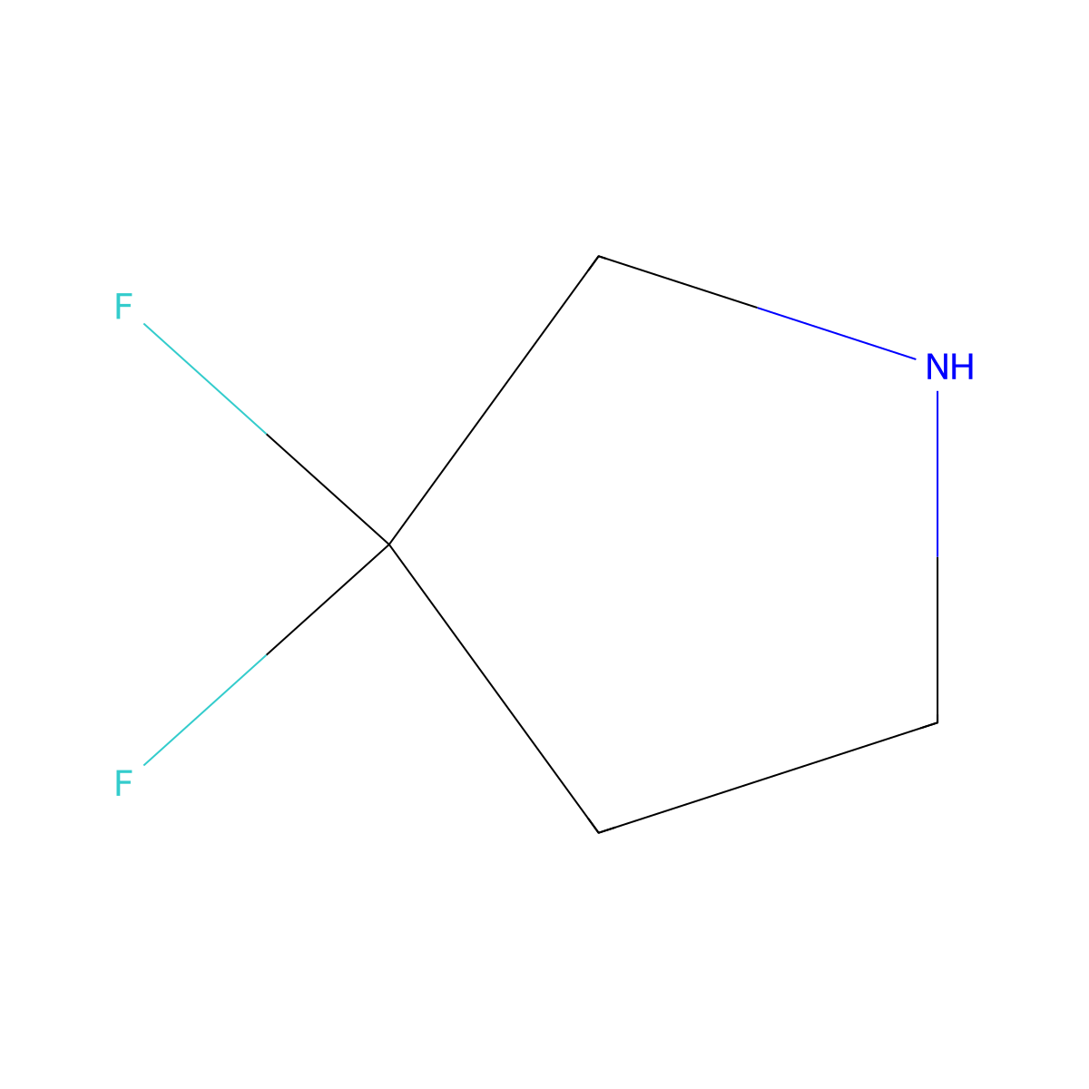 3,3-Difluoropyrrolidine molecular structure, CAS 316131-01-8