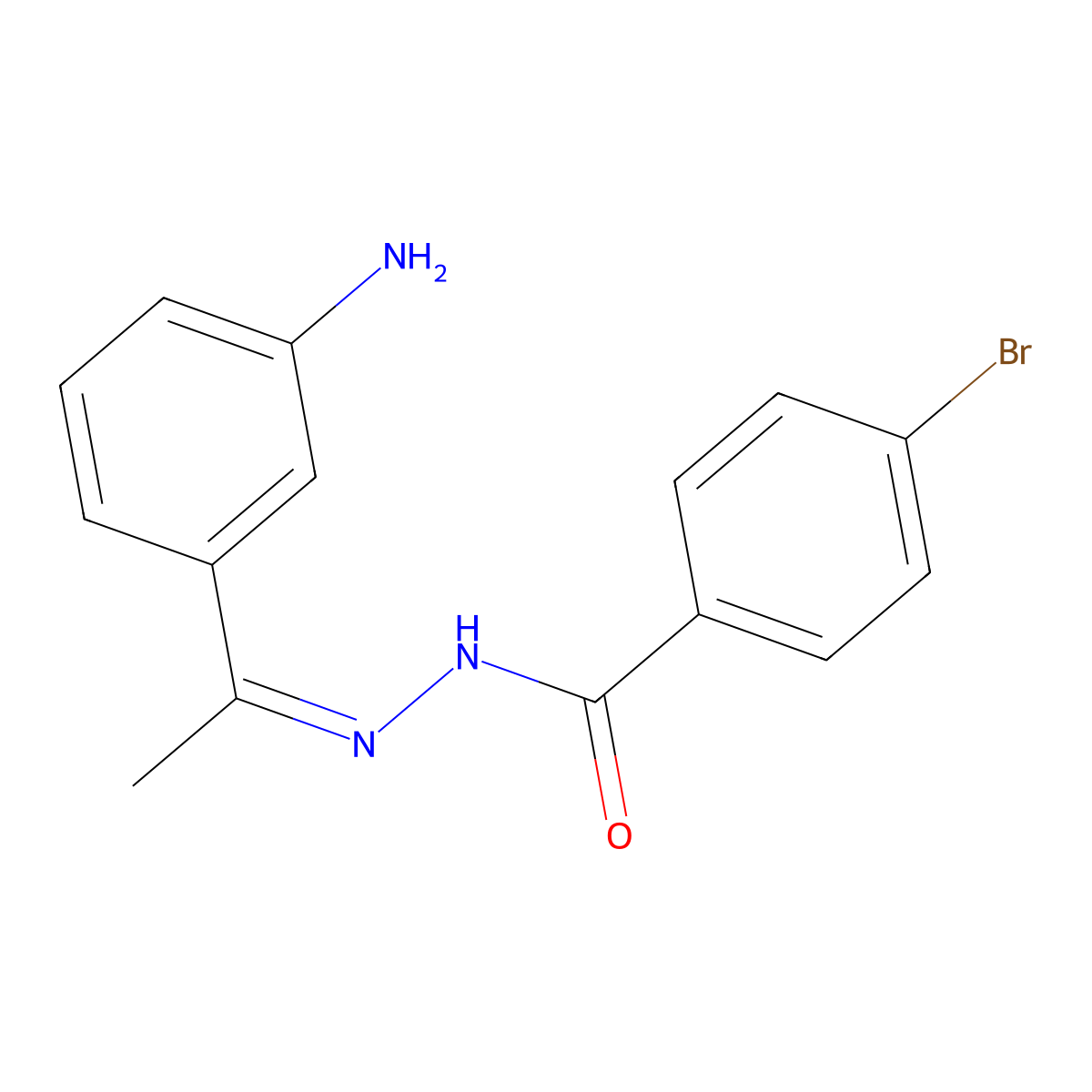 4-Bromobenzoic acid 2-[1-(3-aminophenyl)ethylidene]hydrazide molecular structure, CAS 316131-11-0