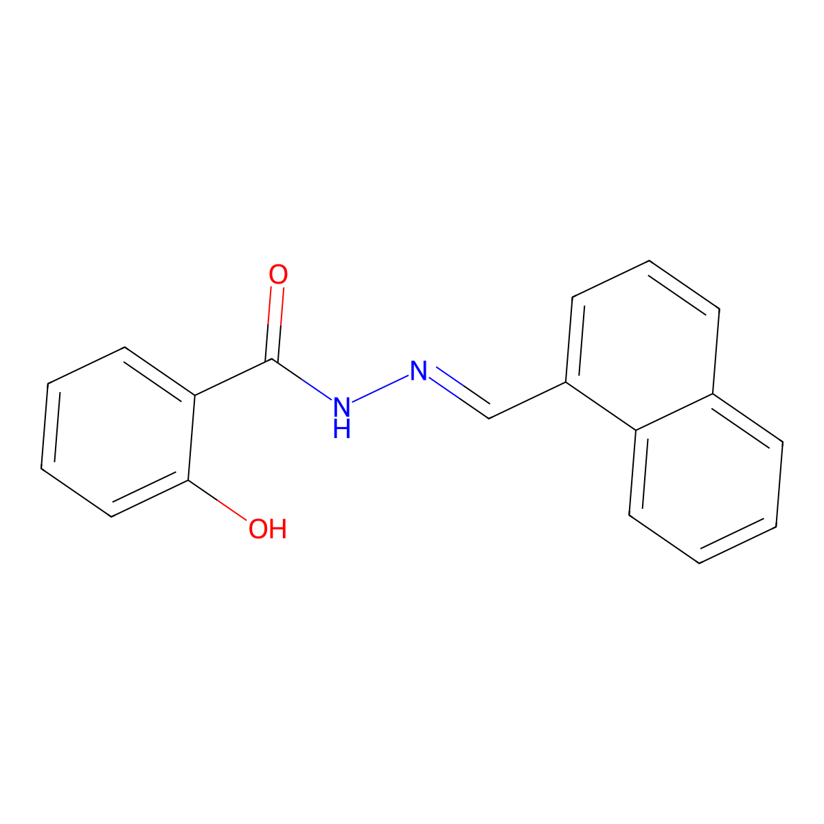 2-Hydroxybenzoic acid 2-(1-naphthalenylmethylene)hydrazide molecular structure, CAS 316132-05-5