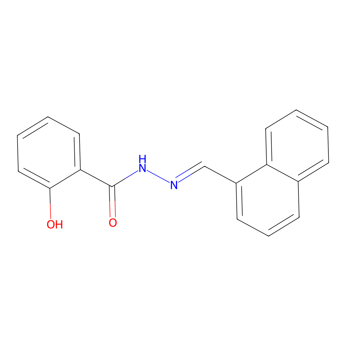 2-Hydroxybenzoic acid 2-(1-naphthalenylmethylene)hydrazide molecular structure, CAS 316132-05-5