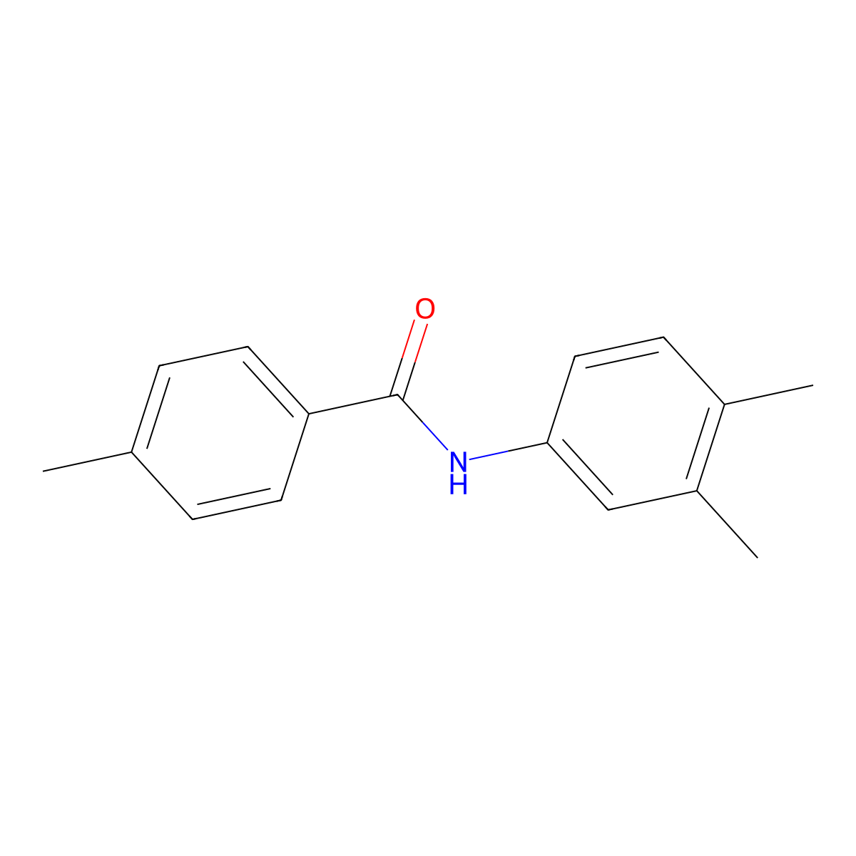 N-(3,4-dimethylphenyl)-4-methylbenzamide molecular structure, CAS 316133-36-5