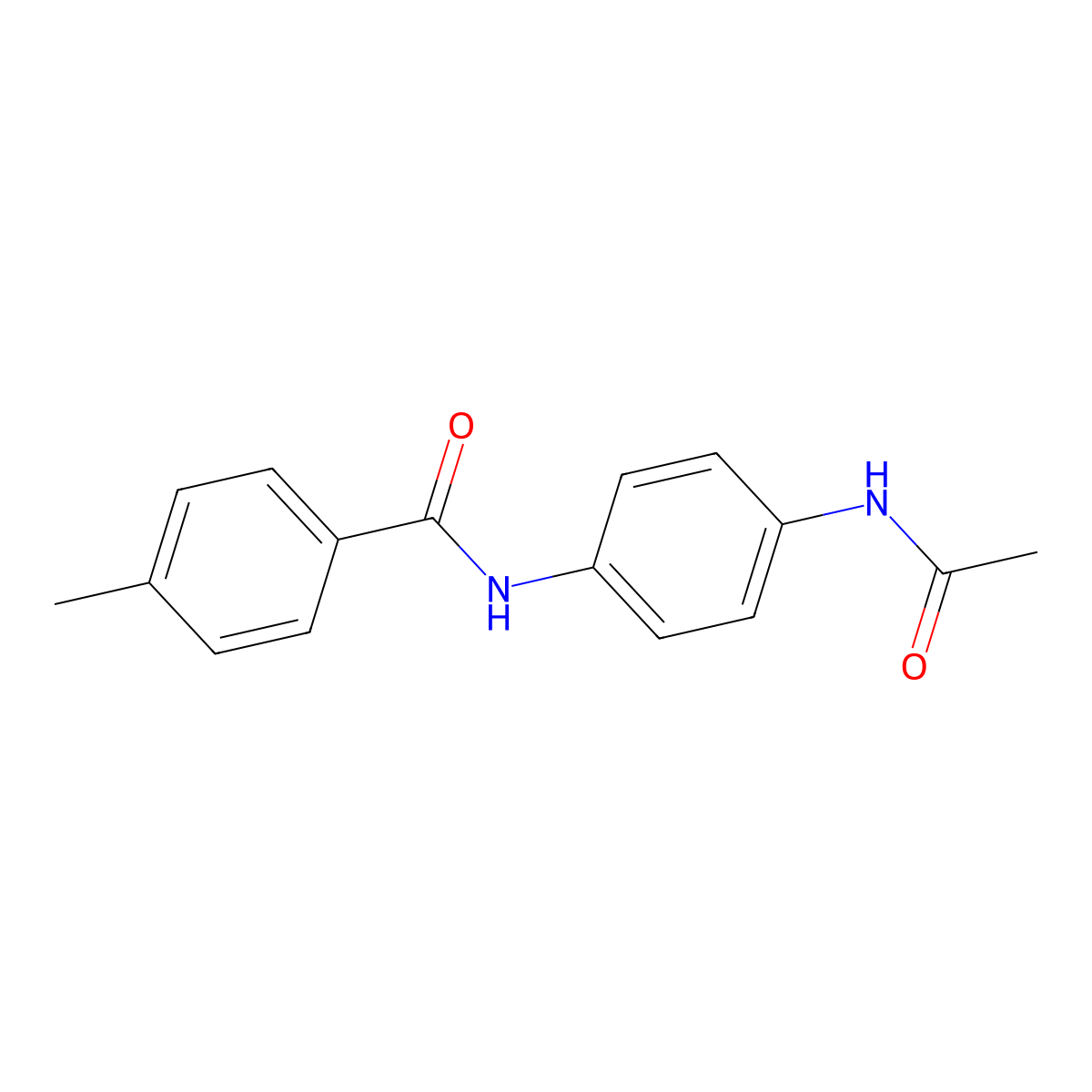 N-[4-(acetylamino)phenyl]-4-methylbenzamide molecular structure, CAS 316133-79-6