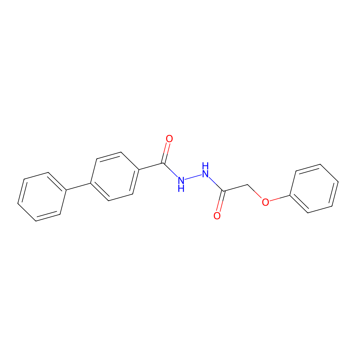N'-(2-phenoxyacetyl)-4-biphenylcarbohydrazide molecular structure, CAS 316135-93-0