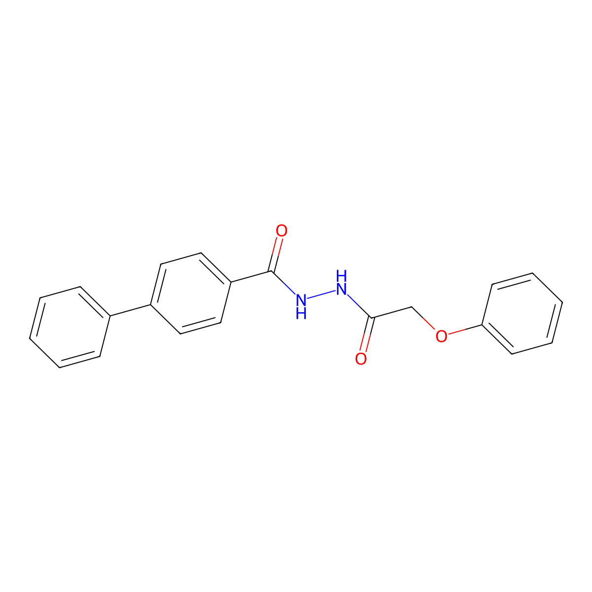 N'-(2-phenoxyacetyl)-4-biphenylcarbohydrazide molecular structure, CAS 316135-93-0