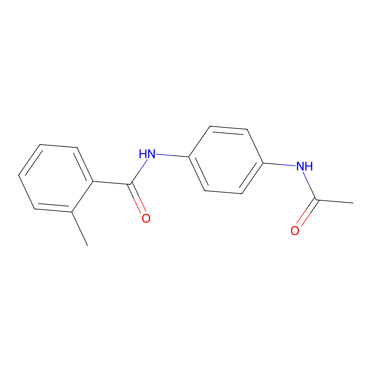 N-(4-acetamidophenyl)-2-methylbenzamide molecular structure, CAS 316135-94-1