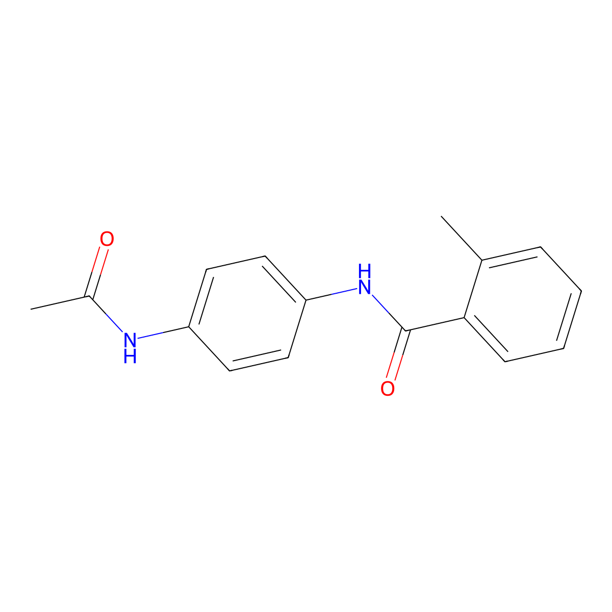 N-(4-acetamidophenyl)-2-methylbenzamide molecular structure, CAS 316135-94-1
