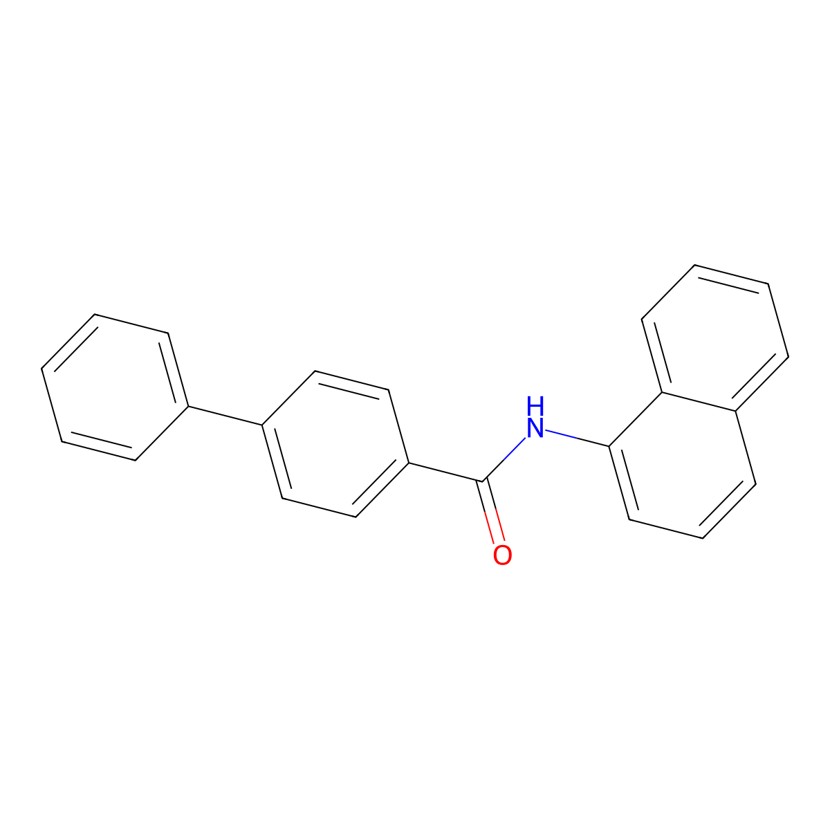 N-(naphthalen-1-yl)biphenyl-4-carboxamide molecular structure, CAS 316136-50-2