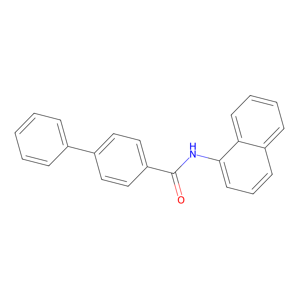 N-(naphthalen-1-yl)biphenyl-4-carboxamide molecular structure, CAS 316136-50-2