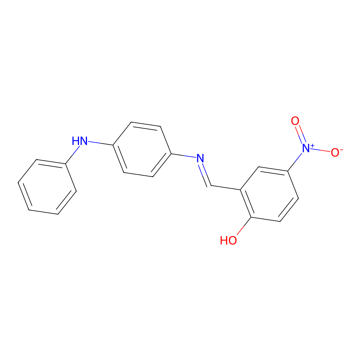 2-{[(4-Anilinophenyl)imino]methyl}-4-nitrophenol molecular structure, CAS 316136-89-7