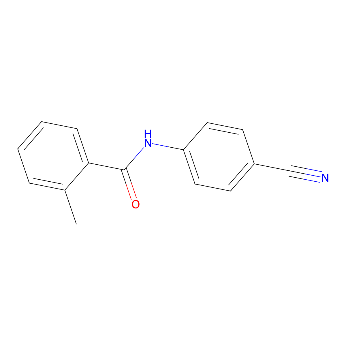 N-(4-cyanophenyl)-2-methylbenzamide molecular structure, CAS 316137-56-1