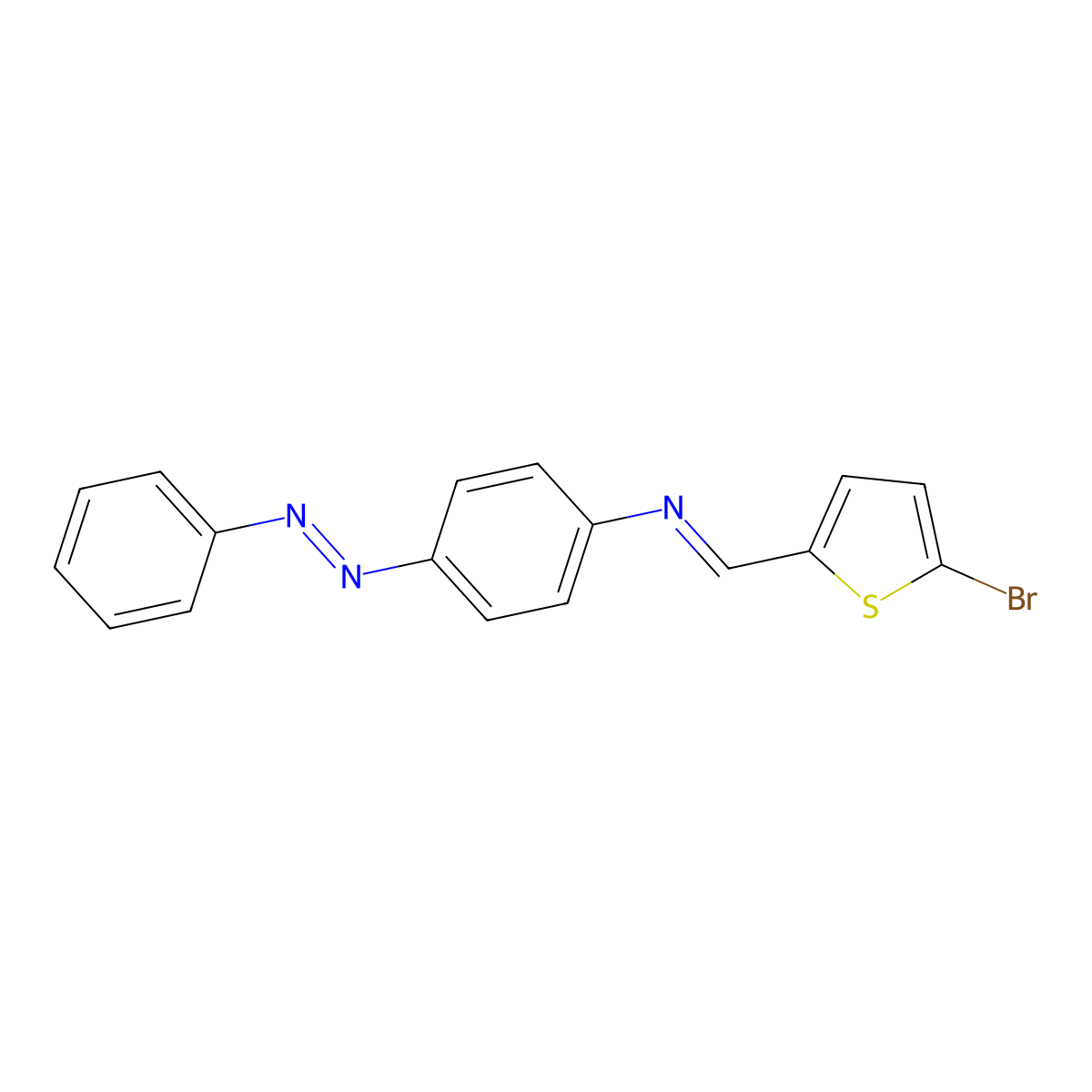 N-[(5-bromo-2-thienyl)methylene]-4-(phenyldiazenyl)aniline molecular structure, CAS 316137-67-4