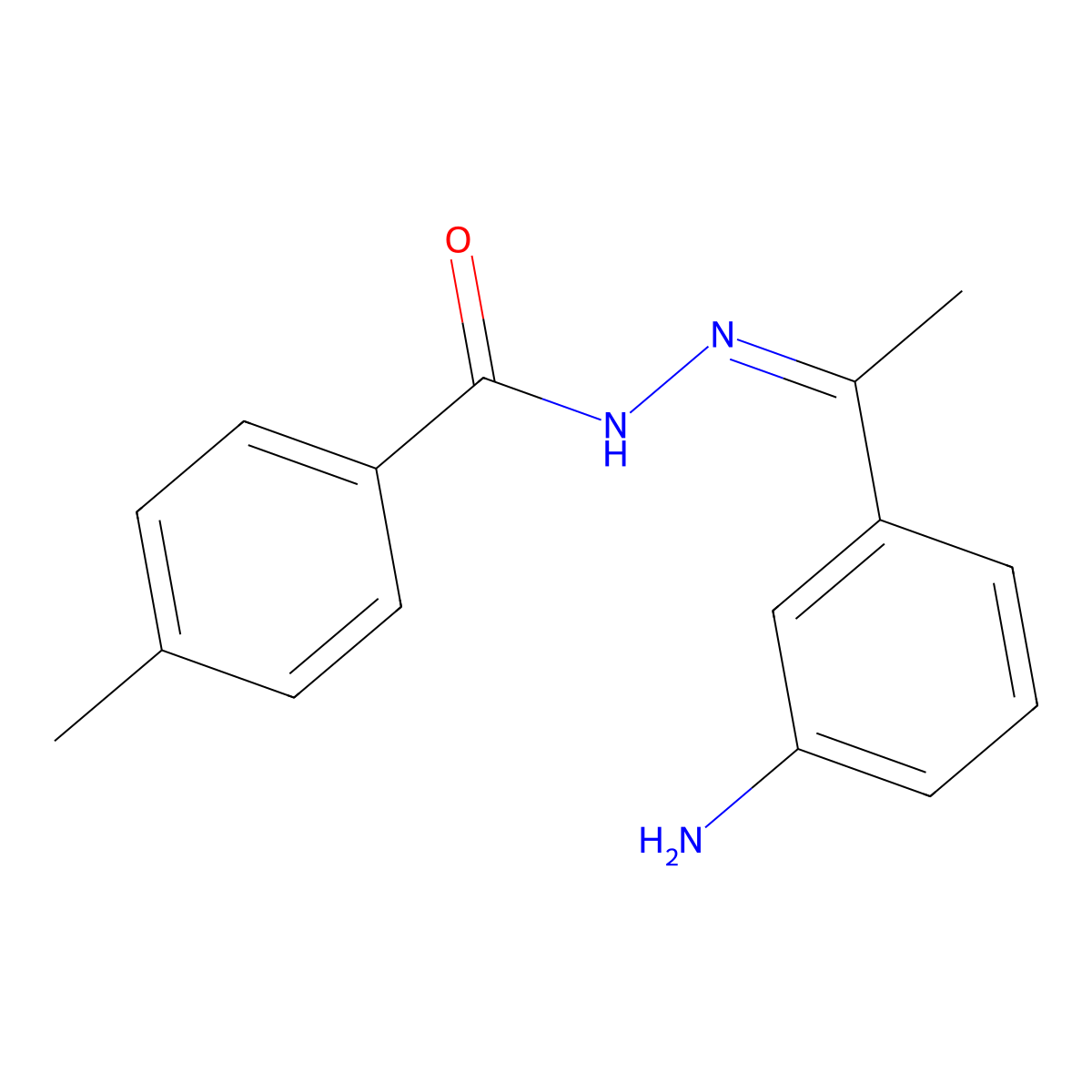N-[1-(3-aminophenyl)ethylideneamino]-4-methylbenzamide molecular structure, CAS 316138-61-1