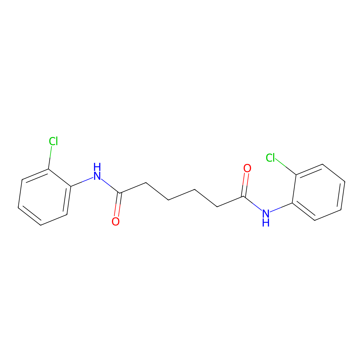 N(1),N(6)-Bis(2-chlorophenyl)hexanediamide molecular structure, CAS 316139-00-1