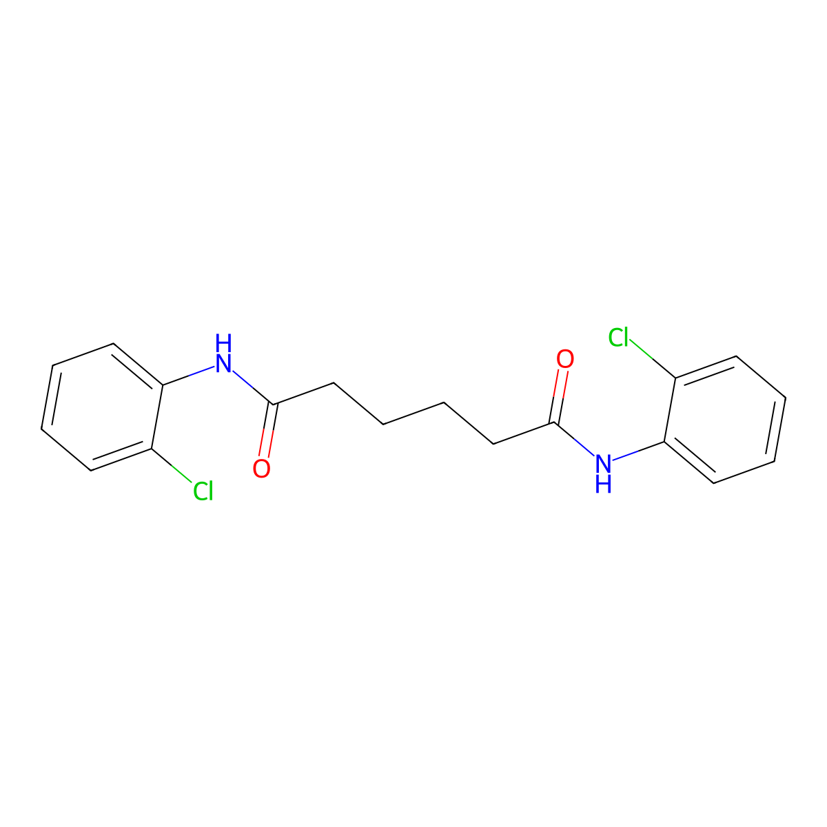 N(1),N(6)-Bis(2-chlorophenyl)hexanediamide molecular structure, CAS 316139-00-1