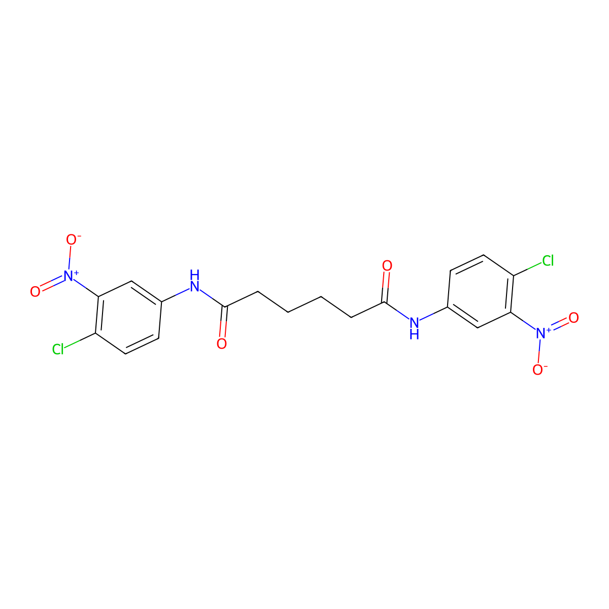 N1,N6-Bis(4-chloro-3-nitrophenyl)hexanediamide molecular structure, CAS 316139-01-2