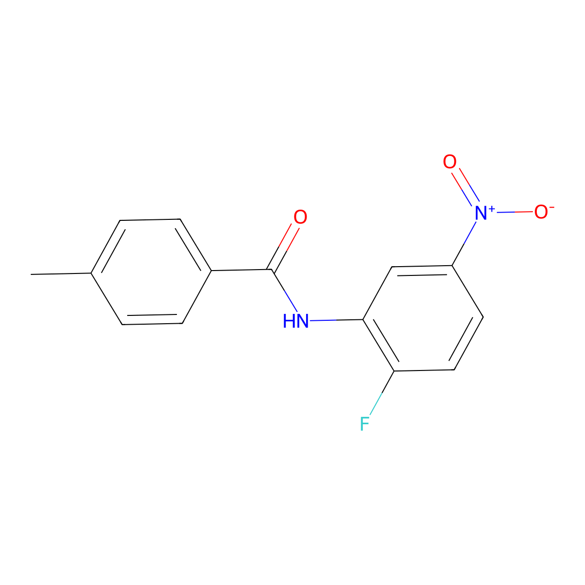 N-(2-fluoro-5-nitrophenyl)-4-methylbenzamide molecular structure, CAS 316139-10-3