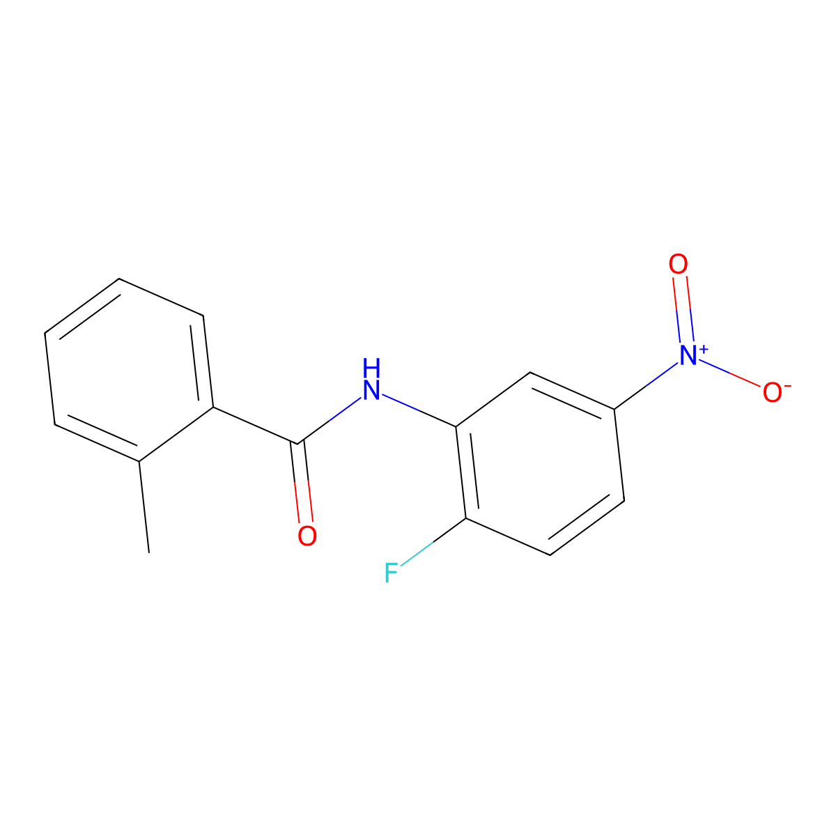 N-(2-fluoro-5-nitrophenyl)-2-methylbenzamide molecular structure, CAS 316139-11-4