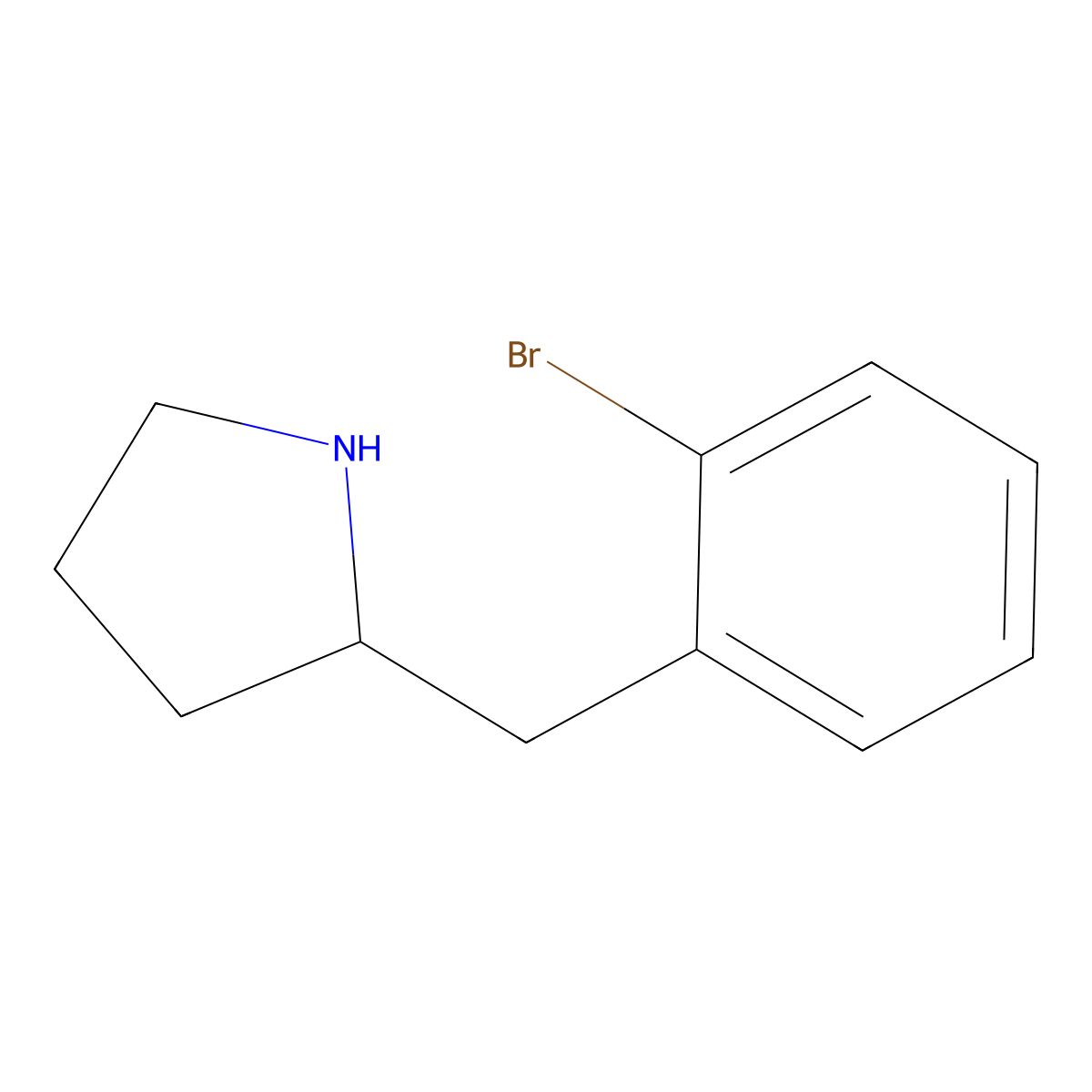 2-[(2-Bromophenyl)methyl]pyrrolidine molecular structure, CAS 316139-87-4