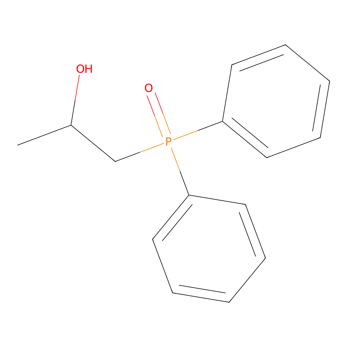 1-Diphenylphosphorylpropan-2-ol molecular structure, CAS 31614-38-7