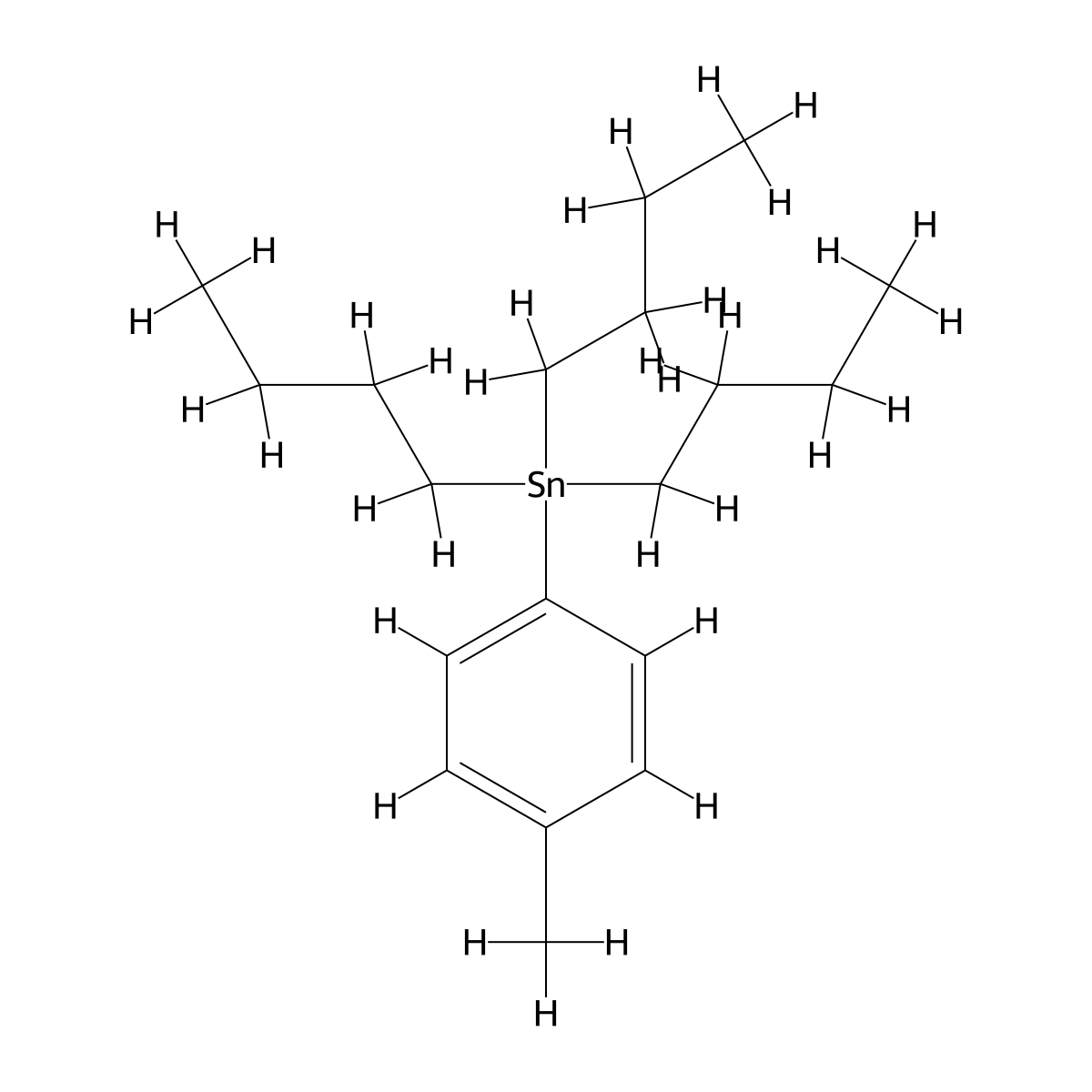 4-(Tributylstannyl)toluene molecular structure, CAS 31614-66-1